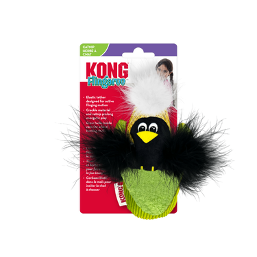 Kong Flingaroo Corny Plush Feather Cat Toy -